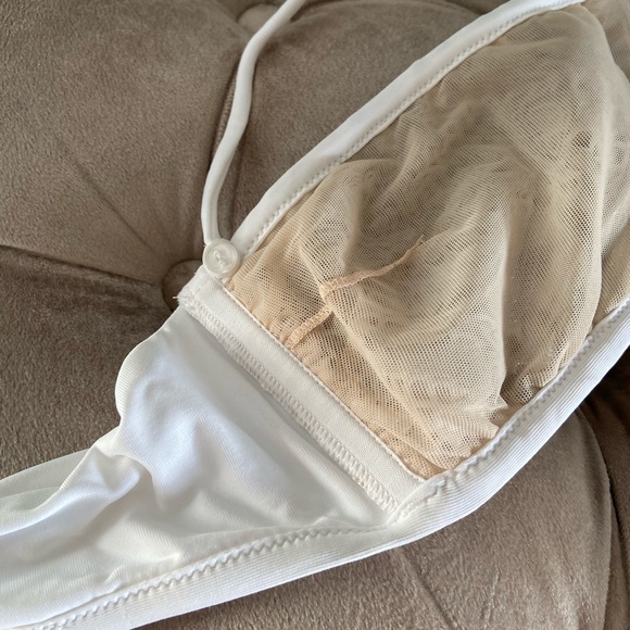 NWT La Perla Traces White Bandeau Bikini Top - Picture 7 of 8